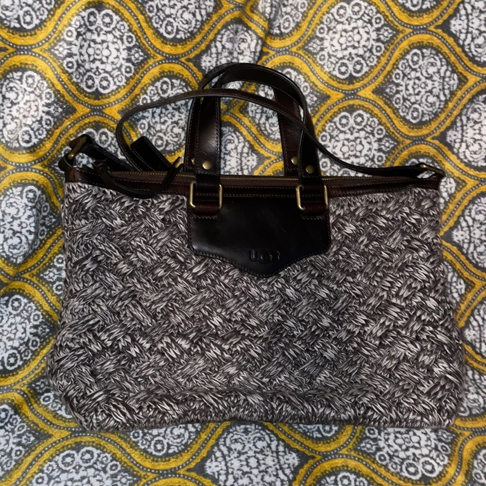 Knit UGG satchel
